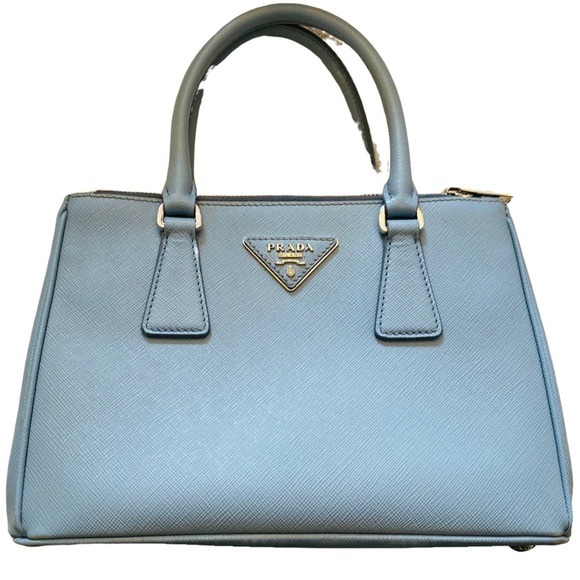 Prada Handbags - 💎Auth Prada Saffiano Small Gallerina Sky Blue Tote- SUPER SALE!!!💎